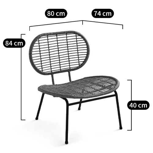 Садовое кресло из искусственного ротанга Mills Rattan Wicker Chair в Екатеринбурге