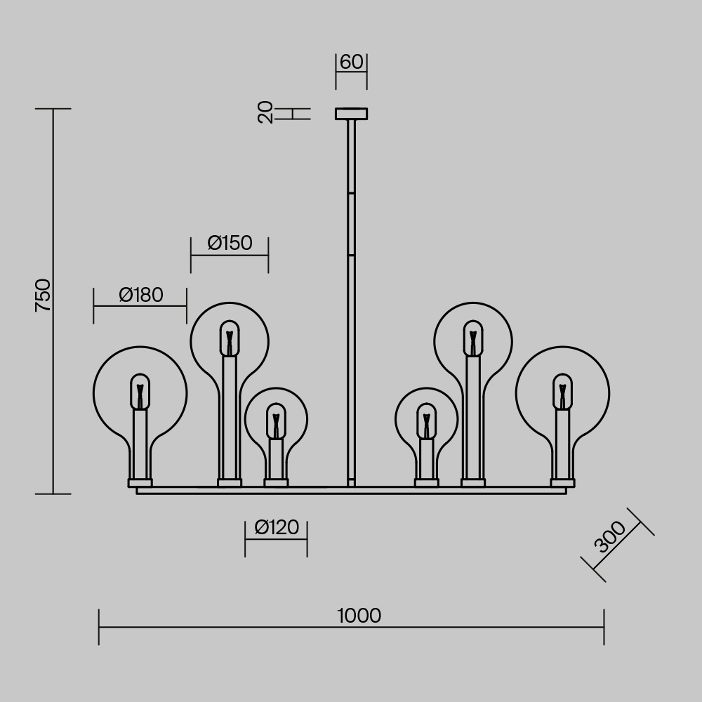 Люстра подвесная Status Е14 в Екатеринбурге