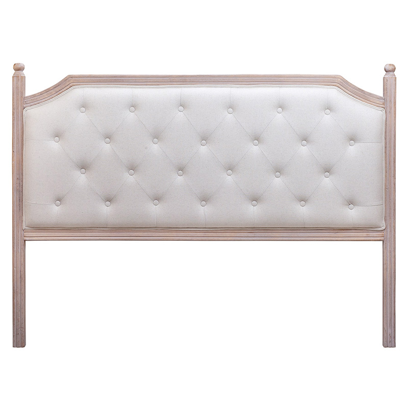 Изголовье кровати бежевое с мягкой обивкой из льна Emma Headboard Бежевый Коричневый в Екатеринбурге | Loft Concept 