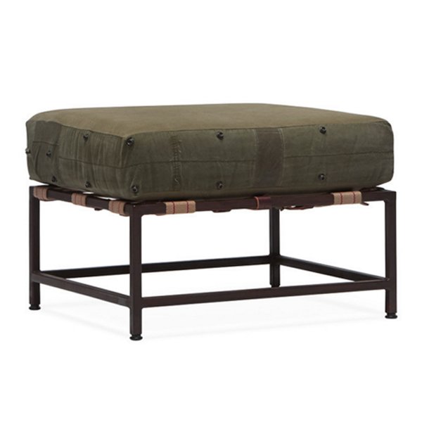 Оттоманка  Olive Military Fabric Ottoman Оливковый в Екатеринбурге | Loft Concept 