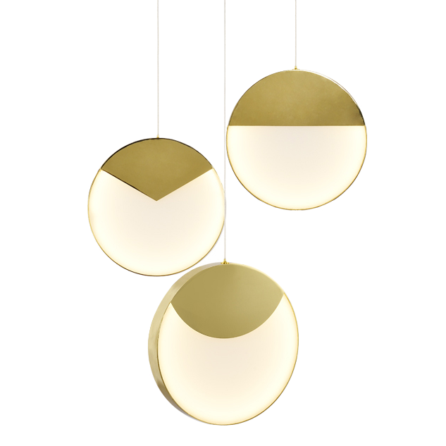 Подвесной светильник MM Lampadari Moonlight Suspension Lamp 3 Золотой Белый в Екатеринбурге | Loft Concept 