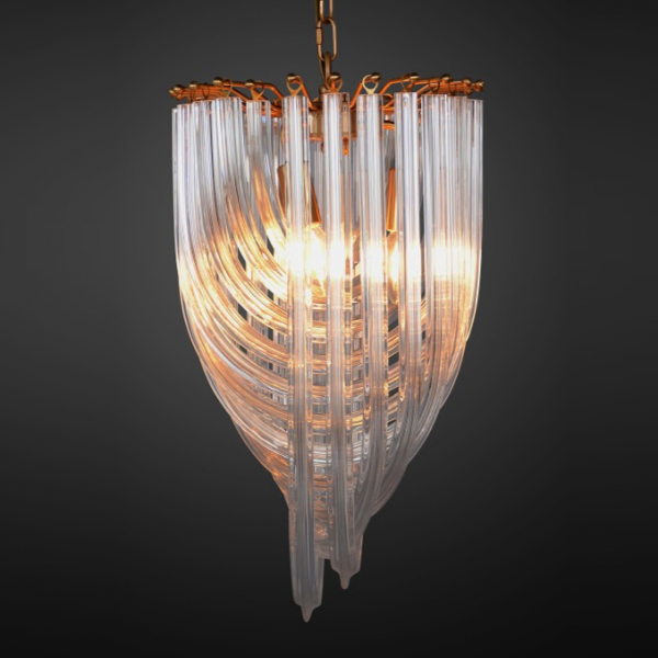 Люстра Retro Frozen Glass Chandelier 30 Champagne  в Екатеринбурге | Loft Concept 