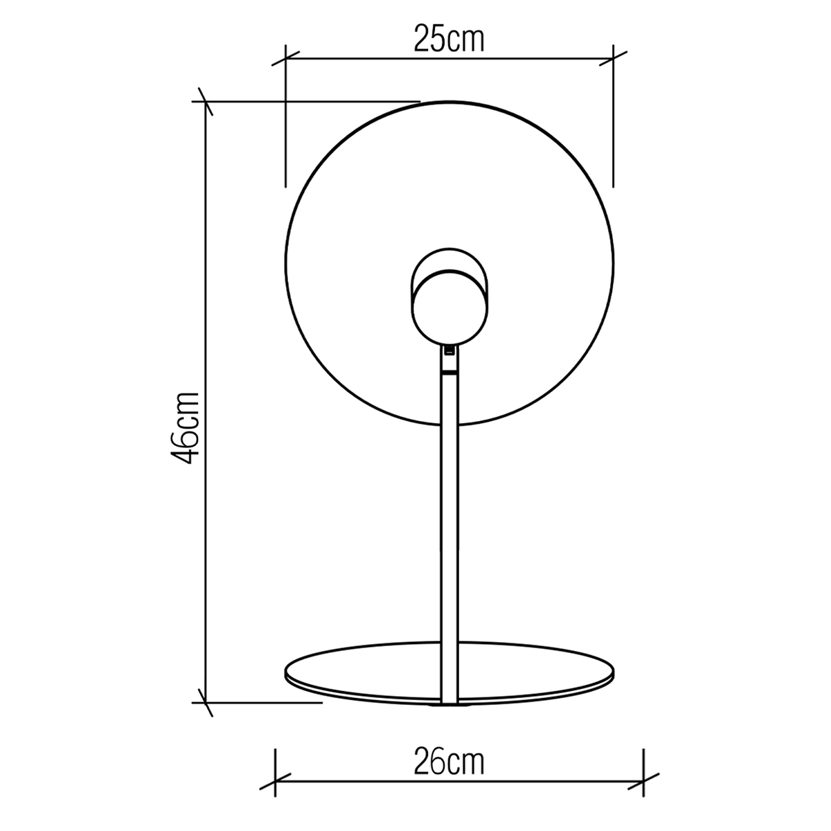 Настольная лампа с круглым деревянным отражателем и черным цилиндрическим плафоном Accord Lighting в Екатеринбурге