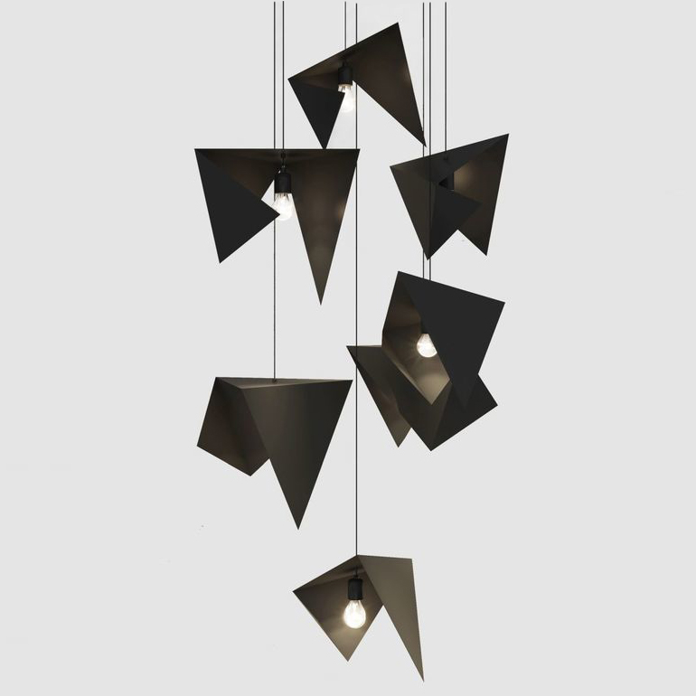 Люстра Chandelier BIRD 7 black LGH0731 Черный матовый в Екатеринбурге | Loft Concept 