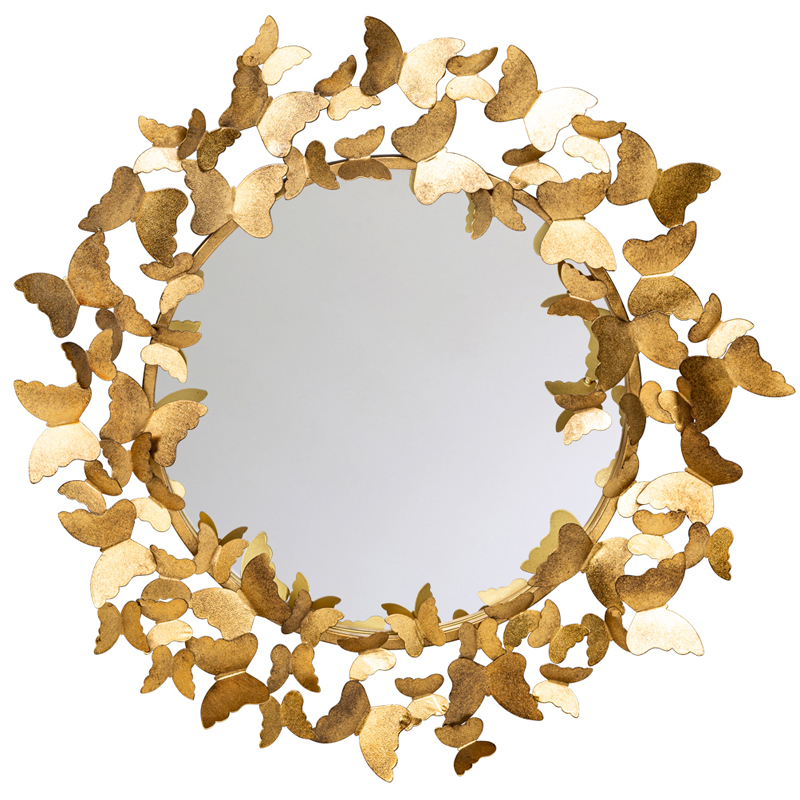 Зеркало Butterflies Circle Gold Mirror  в Екатеринбурге | Loft Concept 