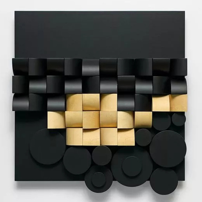 Арт-объект на стену из дерева черно-золотой Black and Gold Art Object Черный Золотой Арт-объект на стену из дерева черно-золотой Black and Gold Art Object Черный Золотой в Екатеринбурге | Loft Concept