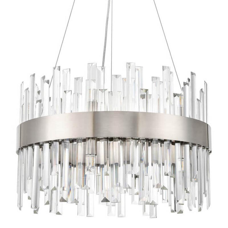 Люстра Cramer Chandelier 50 satin nickel Прозрачный (Transparent) Никель Сатин в Екатеринбурге | Loft Concept 