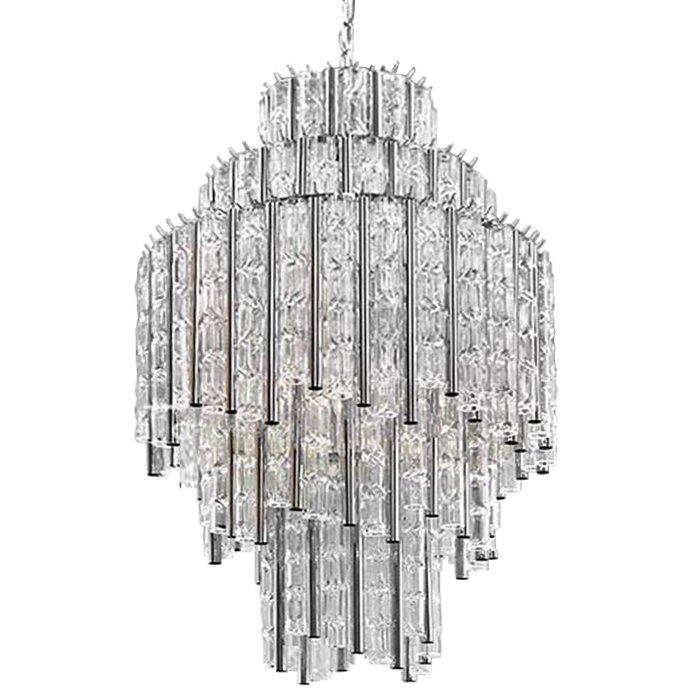 Люстра Chandelier Gigi M Прозрачное Стекло Хром в Екатеринбурге | Loft Concept 