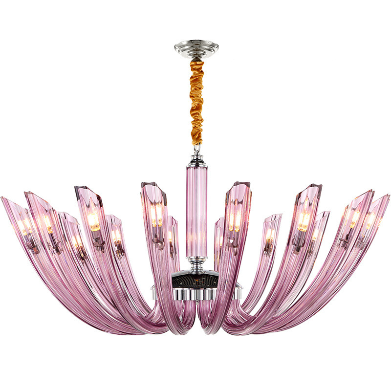 Люстра Pink Rays Chandelier Розовый Хром в Екатеринбурге | Loft Concept 