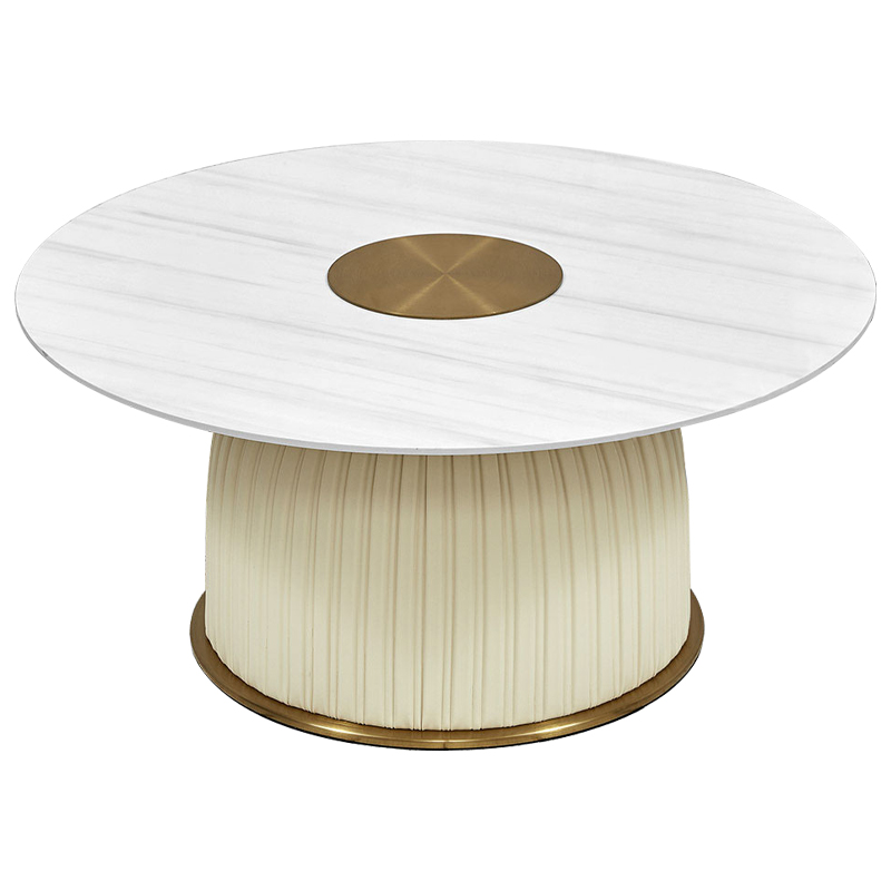 Кофейный стол Orlaith White Gold Round Table Белый ivory ( слоновая кость ) Золотой в Екатеринбурге | Loft Concept 