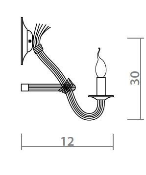 Бра Loft Rope Candle Bra в Екатеринбурге