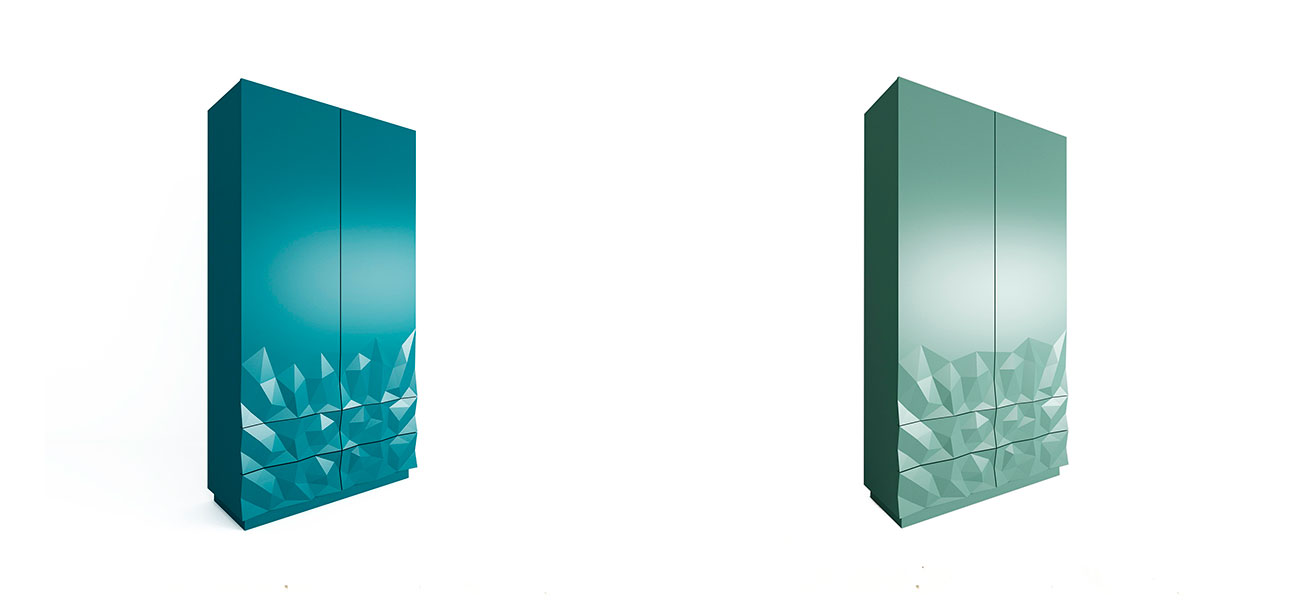 Шкаф с элементами больших угловых фигур Geometric Greece - фото