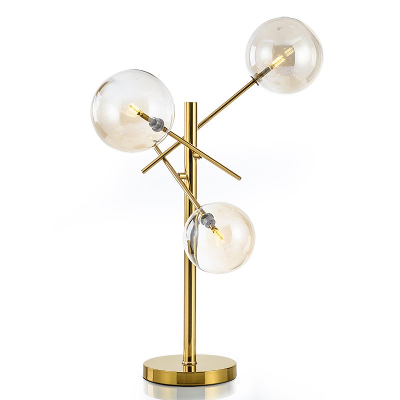 Настольная лампа Gallotti & Radice Bolle Table lamp Золотой Дымчатый (Smoke) в Екатеринбурге | Loft Concept 