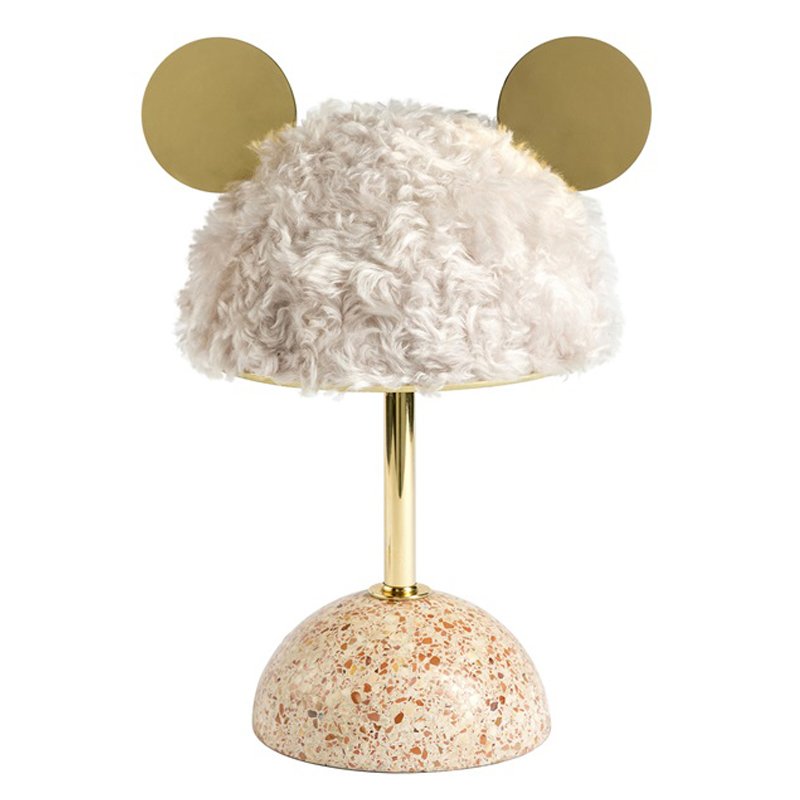 Настольная лампа White Mouse Table Lamp Белый Латунь Розовый пастельный в Екатеринбурге | Loft Concept 