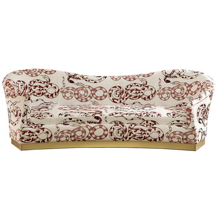 Диван KELLY SOFA Venimeuses Snake Embroidery Белый в Екатеринбурге | Loft Concept 