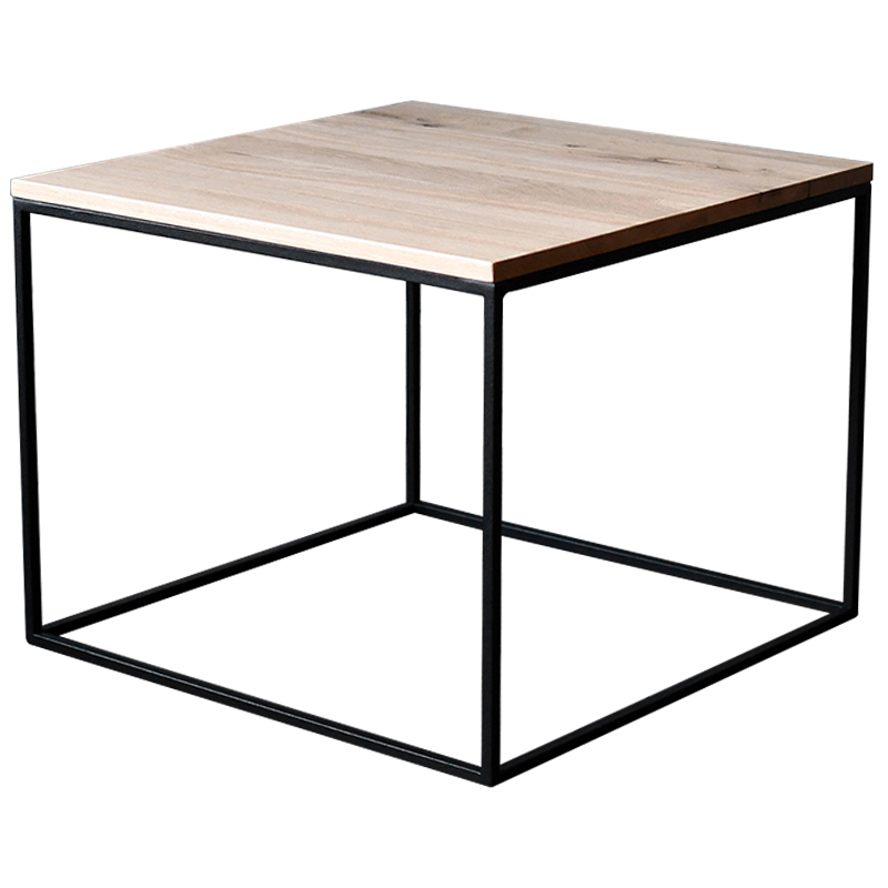 Кофейный стол Clegg Industrial Metal Rust Coffee Table Светлый дуб Черный в Екатеринбурге | Loft Concept 