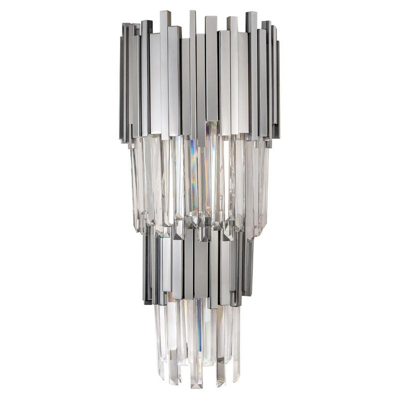 Бра Luxxu Modern Cascade Wall Lamp Silver 71 Прозрачное Стекло Серебряный в Екатеринбурге | Loft Concept 