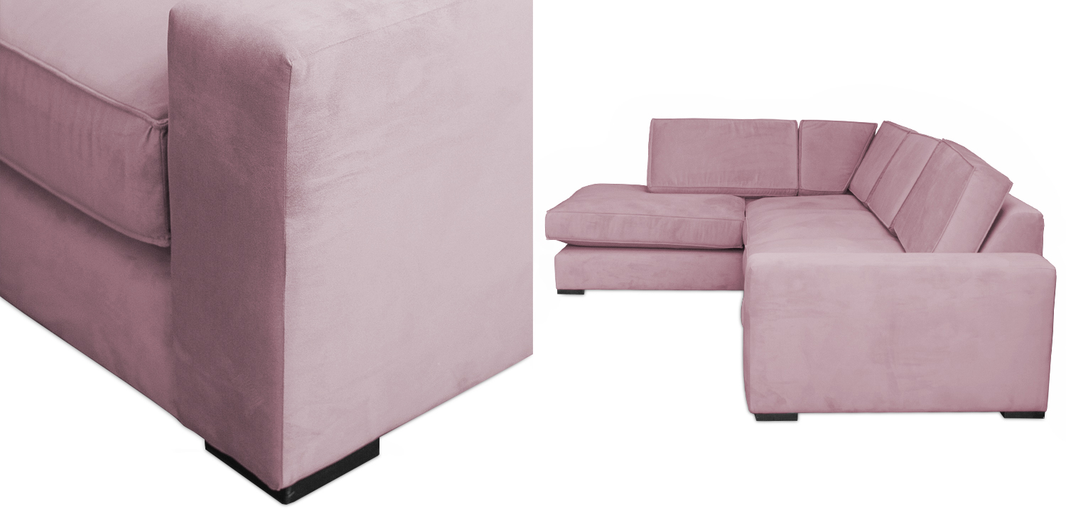 Диван угловой Lombardi Sofa вялая роза - фото