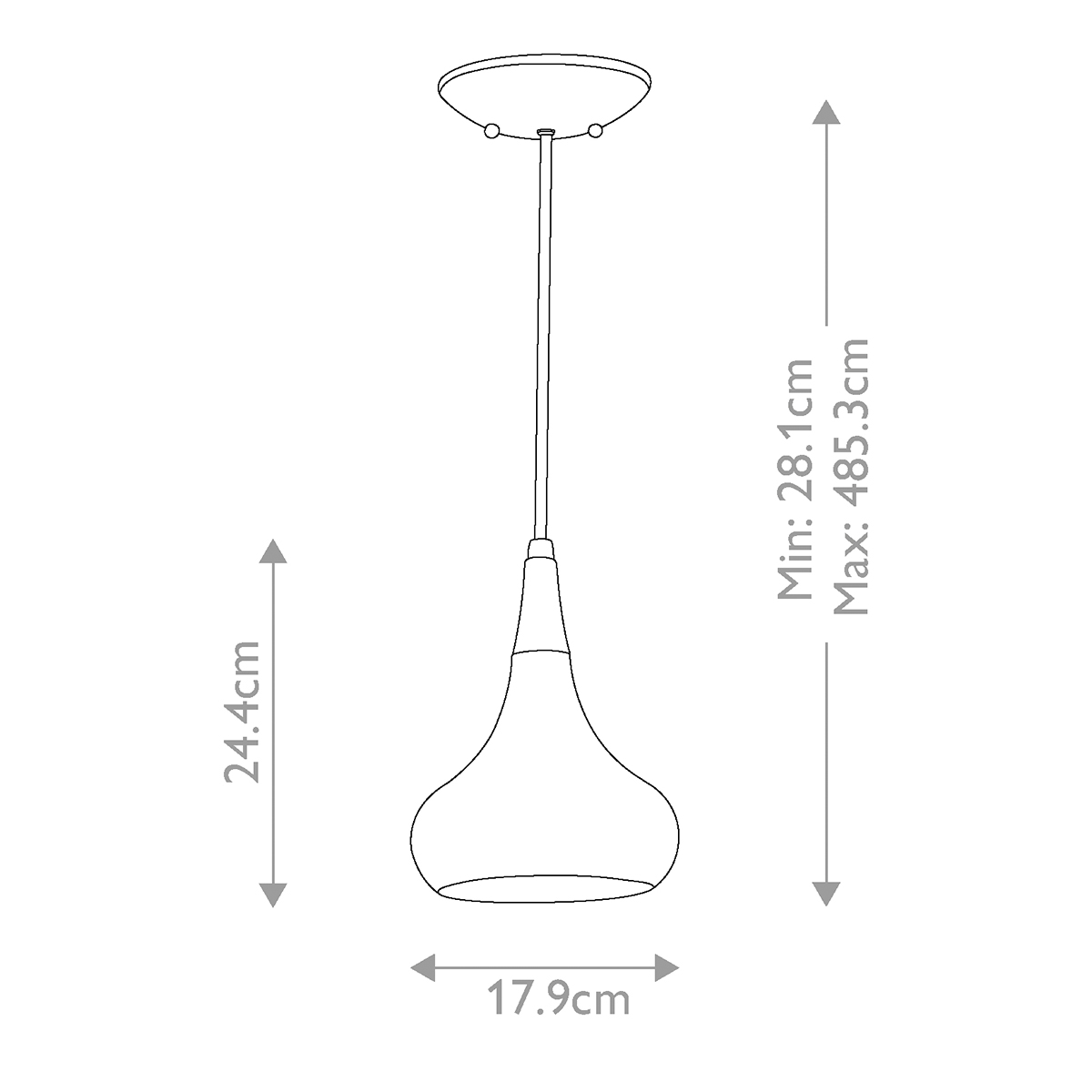  Подвесной светильник с каплевидным плафоном темного цвета Feiss в Екатеринбурге
