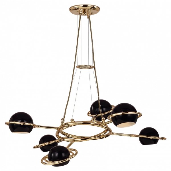 Люстра Delightfull Cosmo Suspention Light Black 6 Черный в Екатеринбурге | Loft Concept 