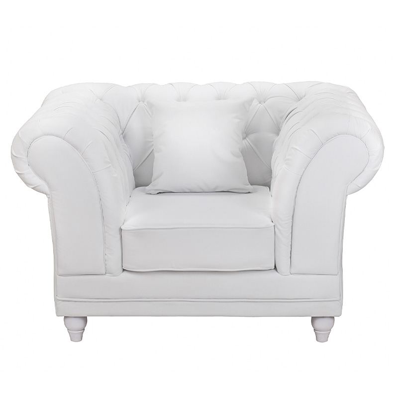 Кресло низкое с мягкой обивкой из велюра на 4-х ножках из массива березы Sophie Armchair white Белый в Екатеринбурге | Loft Concept 