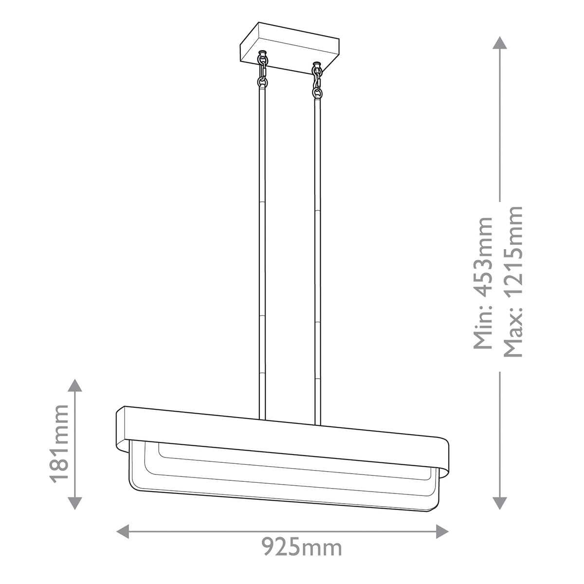 Люстра подвесная прямоугольная цвета латунь Kichler в Екатеринбурге