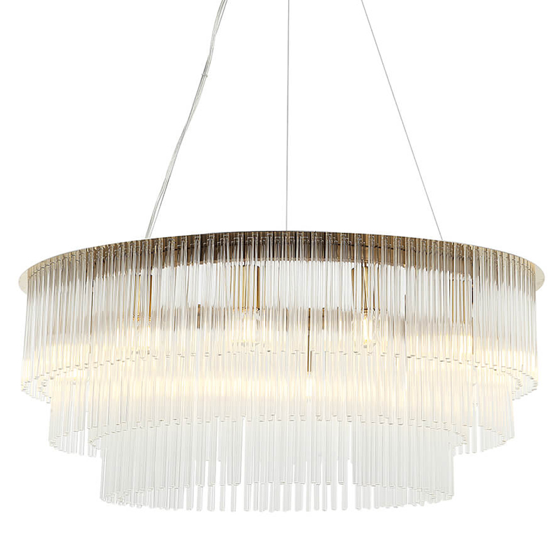 Люстра Harrison Chandelier gold 12 lamp Глянцевое золото Прозрачный в Екатеринбурге | Loft Concept 