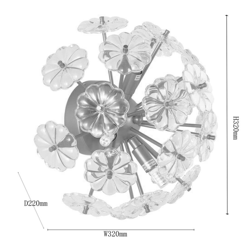 Бра Glass Flowers Sputnik Wall Lamp в Екатеринбурге