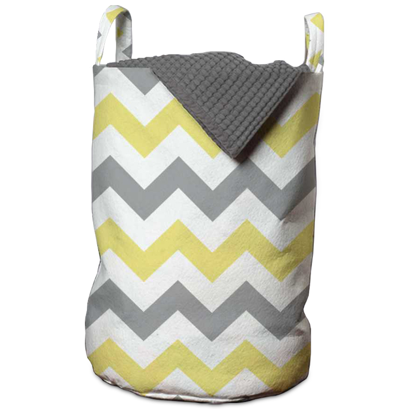 Корзина Mustard and Gray Chevron II Basket Мульти в Екатеринбурге | Loft Concept 