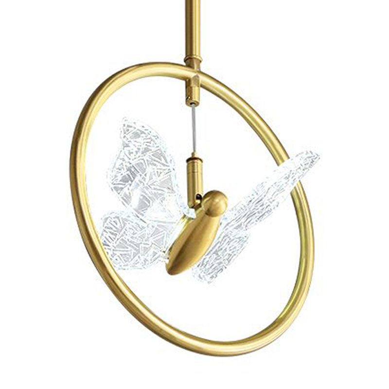 Светильник Butterfly Disk Pendant Lamp H Прозрачный Латунь в Екатеринбурге | Loft Concept 