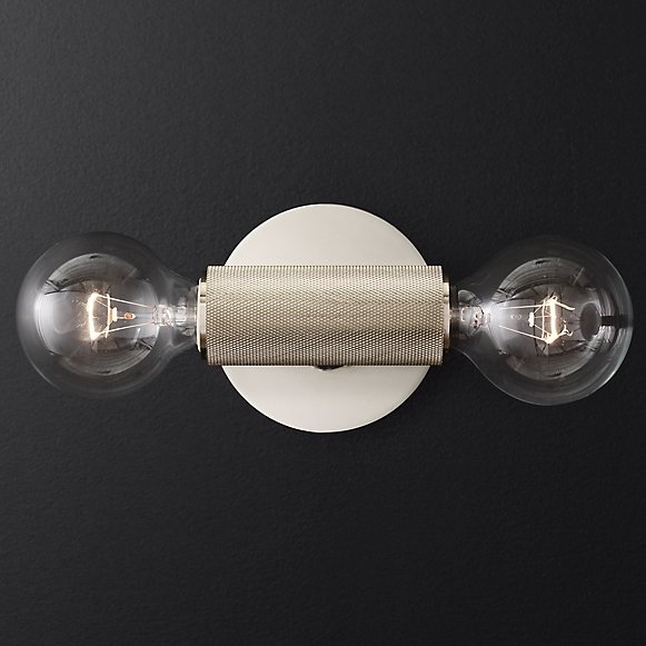 Бра RH Utilitaire Inline Sconce Silver Никель в Екатеринбурге | Loft Concept 