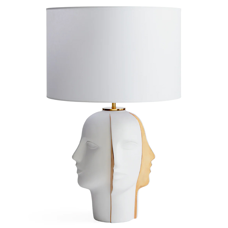 Настольная лампа ATLAS SPLIT TABLE LAMP Глянцевое золото Белый в Екатеринбурге | Loft Concept 