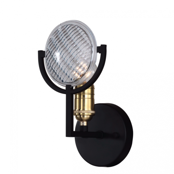 Бра RH Gaslight Lens Sconce 1 Черный в Екатеринбурге | Loft Concept 