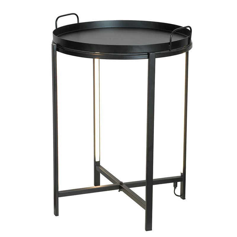 Приставной стол Nagib Side Table Black LED Черный в Екатеринбурге | Loft Concept 