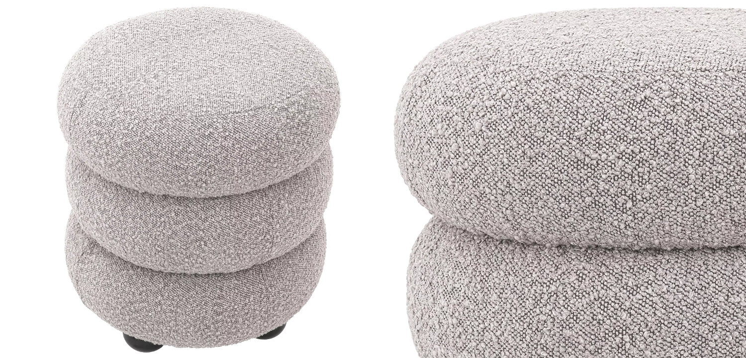 Пуф Eichholtz Stool Tulum Grey - фото