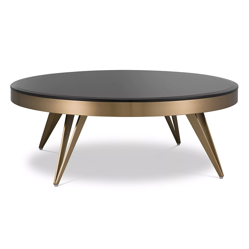 Кофейный стол Eichholtz Coffee Table Rocco Латунь Черный в Екатеринбурге | Loft Concept 