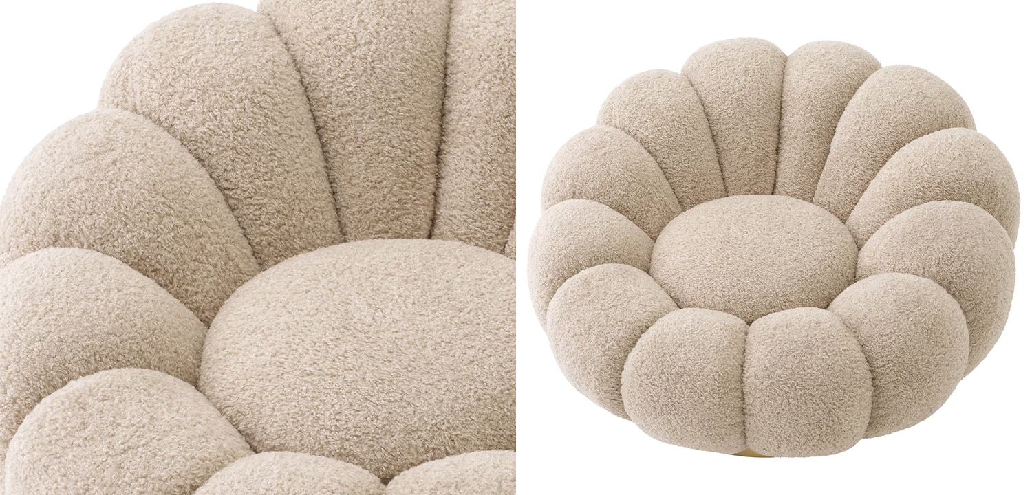 Кресло Eichholtz Swivel Chair Mello Canberra Sand - фото №1