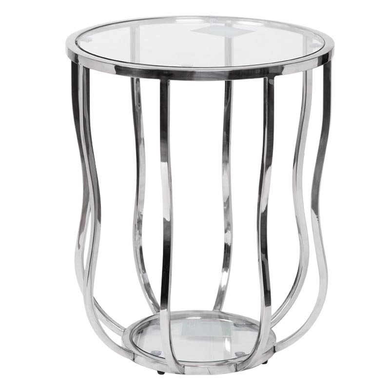 Приставной стол Fedric Side Table silver Серебряный в Екатеринбурге | Loft Concept 