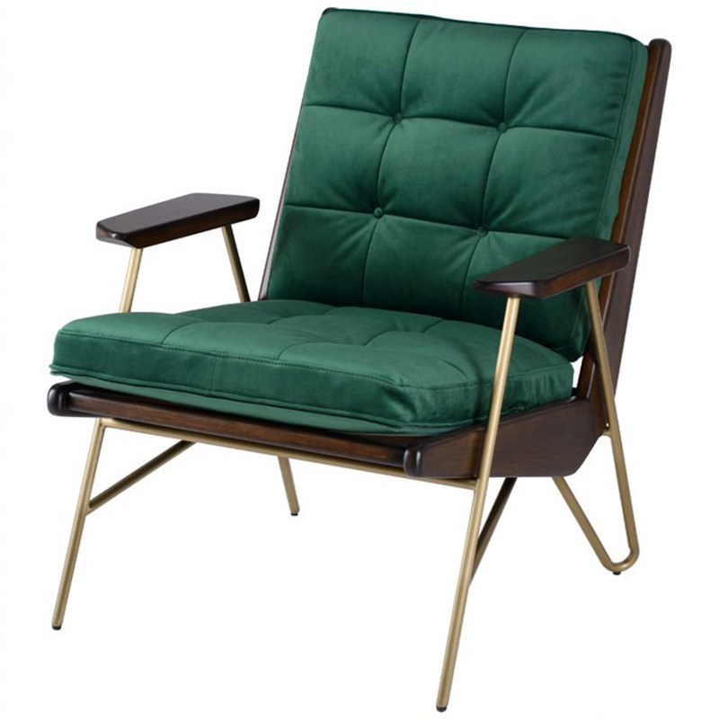 Кресло Gelver Chair green Зеленый матовое золото Коричневый в Екатеринбурге | Loft Concept 