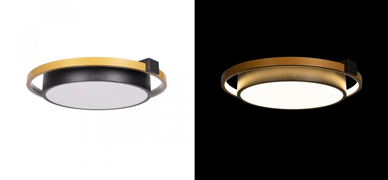 Потолочный светильник Gold Round Saturn - фото №1