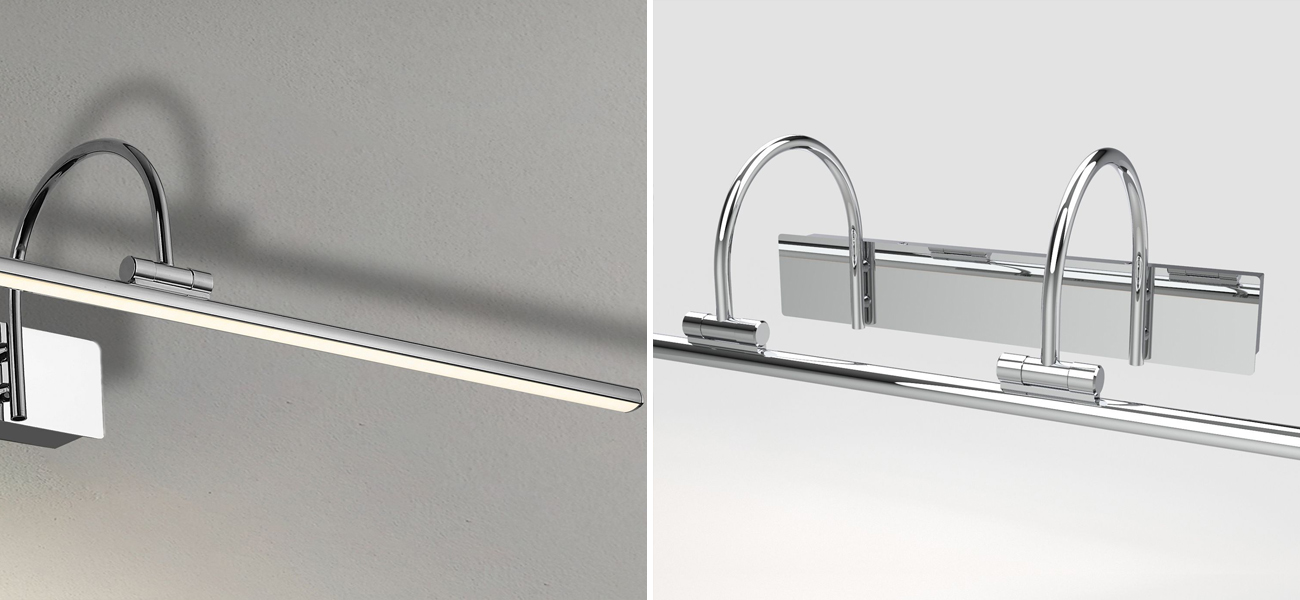 Настенная подсветка цвета хром BACKLIGHT 90 см - фото №1