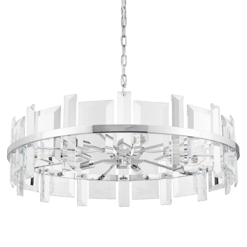 Люстра Harlow Crystal Round Chandelier chrome 7 Хром в Екатеринбурге | Loft Concept 