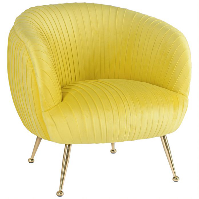 Кресло SOUFFLE CHAIR yellow Желтый матовое золото в Екатеринбурге | Loft Concept 