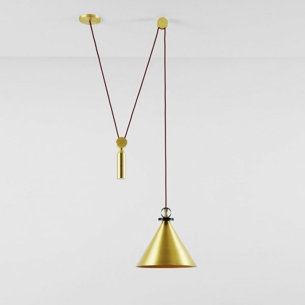 Подвесной светильник Shape up Pendant Cone Brass Латунь в Екатеринбурге | Loft Concept 