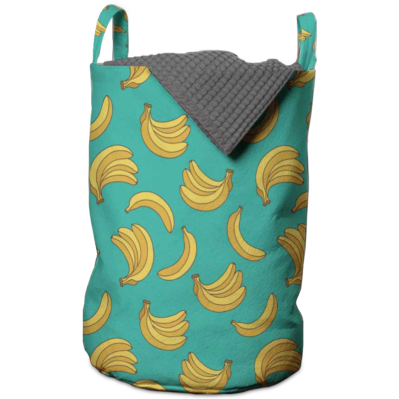 Корзина Bananas Pattern Basket Бирюзовый Желтый в Екатеринбурге | Loft Concept 