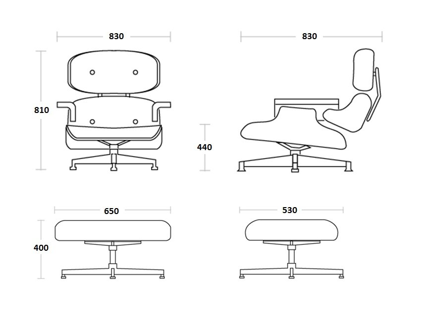 Кресло Eames Lounge Chair & Ottoman в Екатеринбурге