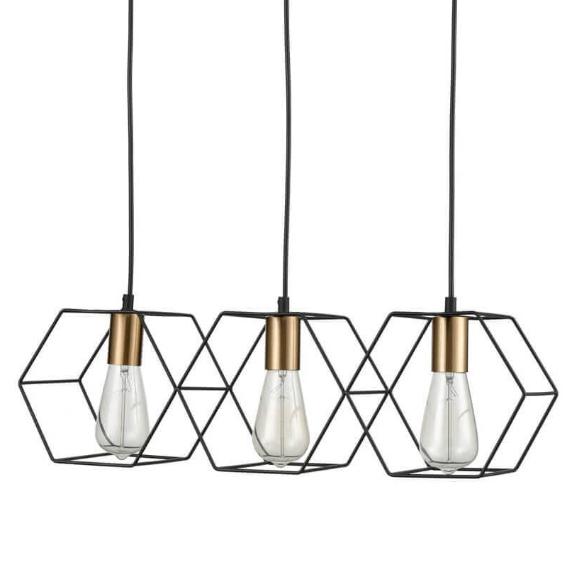 Люстра Loft Wire Cage Pendant 3 Черный в Екатеринбурге | Loft Concept 