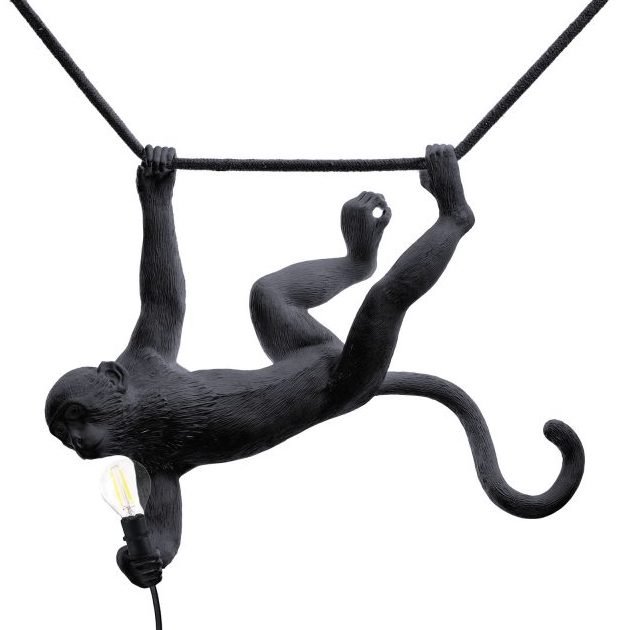 Подвесной светильник Seletti The Monkey Lamp Swing Black Черный в Екатеринбурге | Loft Concept 