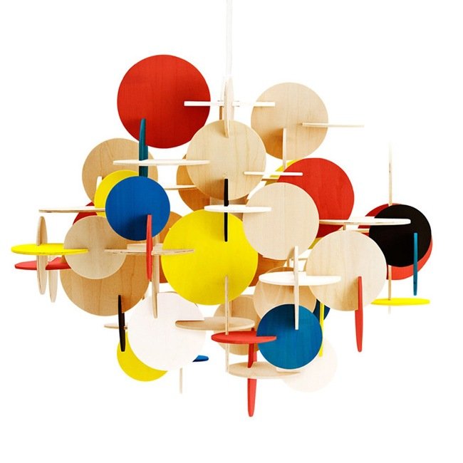 Люстра Bau Lamp Large By Normann-Copenhagen Мульти Желтый Красный Синий Бежево-серый в Екатеринбурге | Loft Concept 