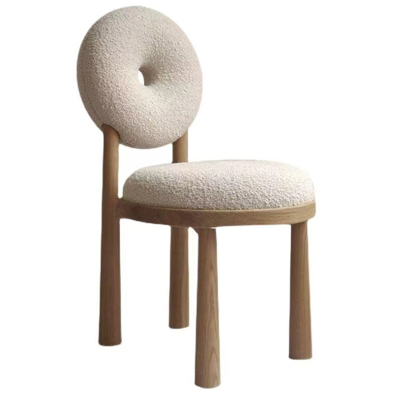 Стул Bagel Boucle Chair Бежевый Древесина в Екатеринбурге | Loft Concept 